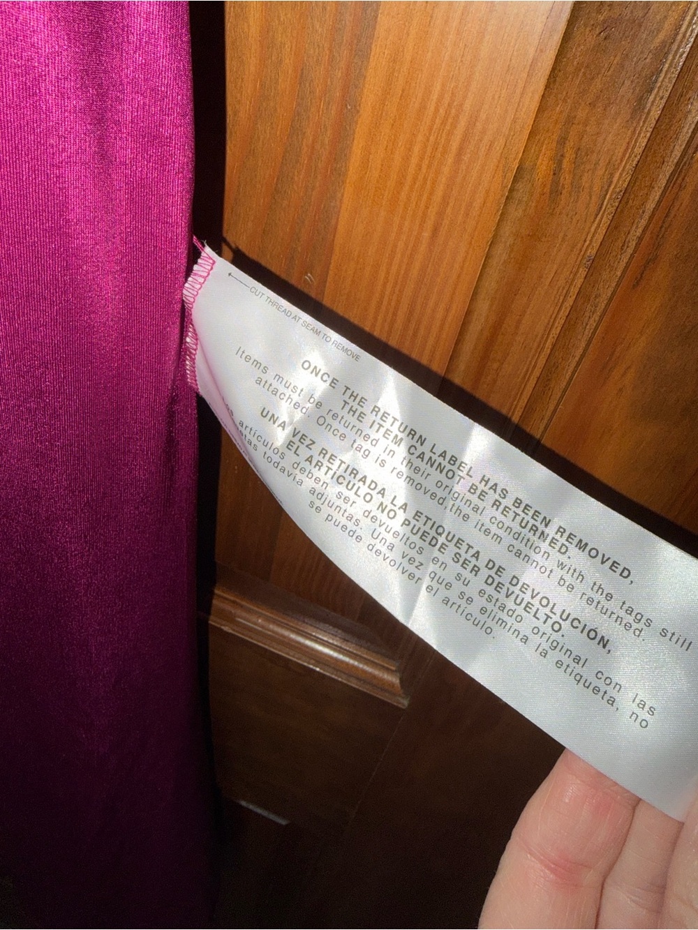 Dress the Population Fuchsia V-Neck Maxi Dress with Pockets - Picture 5 of 10